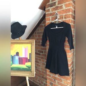Mango Black Cozy Mini Dress US Size S